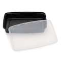 Cubeware Cubeware 48 oz. Rectangular Container With Clear Vented Lids, PK150 CR-1147B-VL